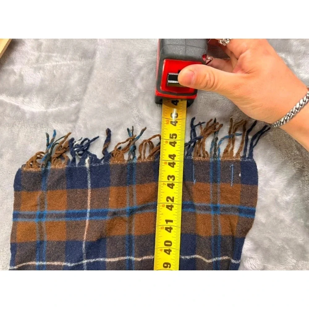 Pendleton Men's Scarf Approx 46 X 11 Multicolor Woven Brand Label Wool Virgin